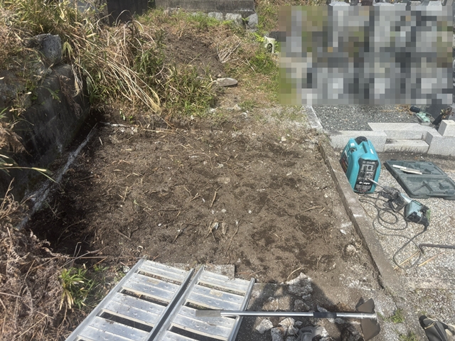 大垣市勝山北墓地　お墓じまい工事